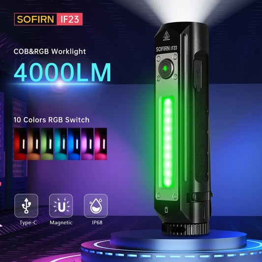 Sofirn IF23 4000lm Dual Beam Flashlight With Magnetic Tail