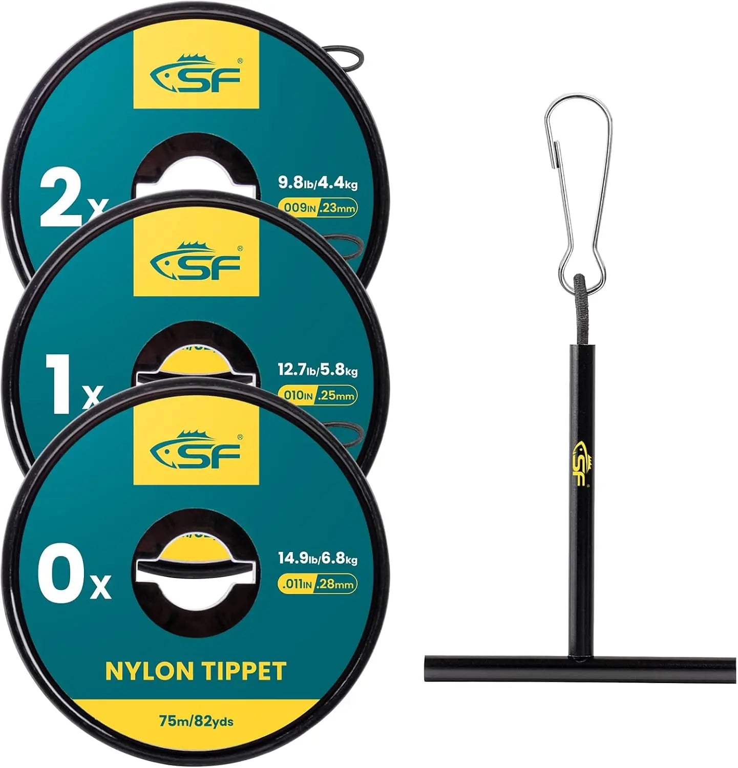Clear Nylon Fly Tippet Line With Holder For Trout Fishing