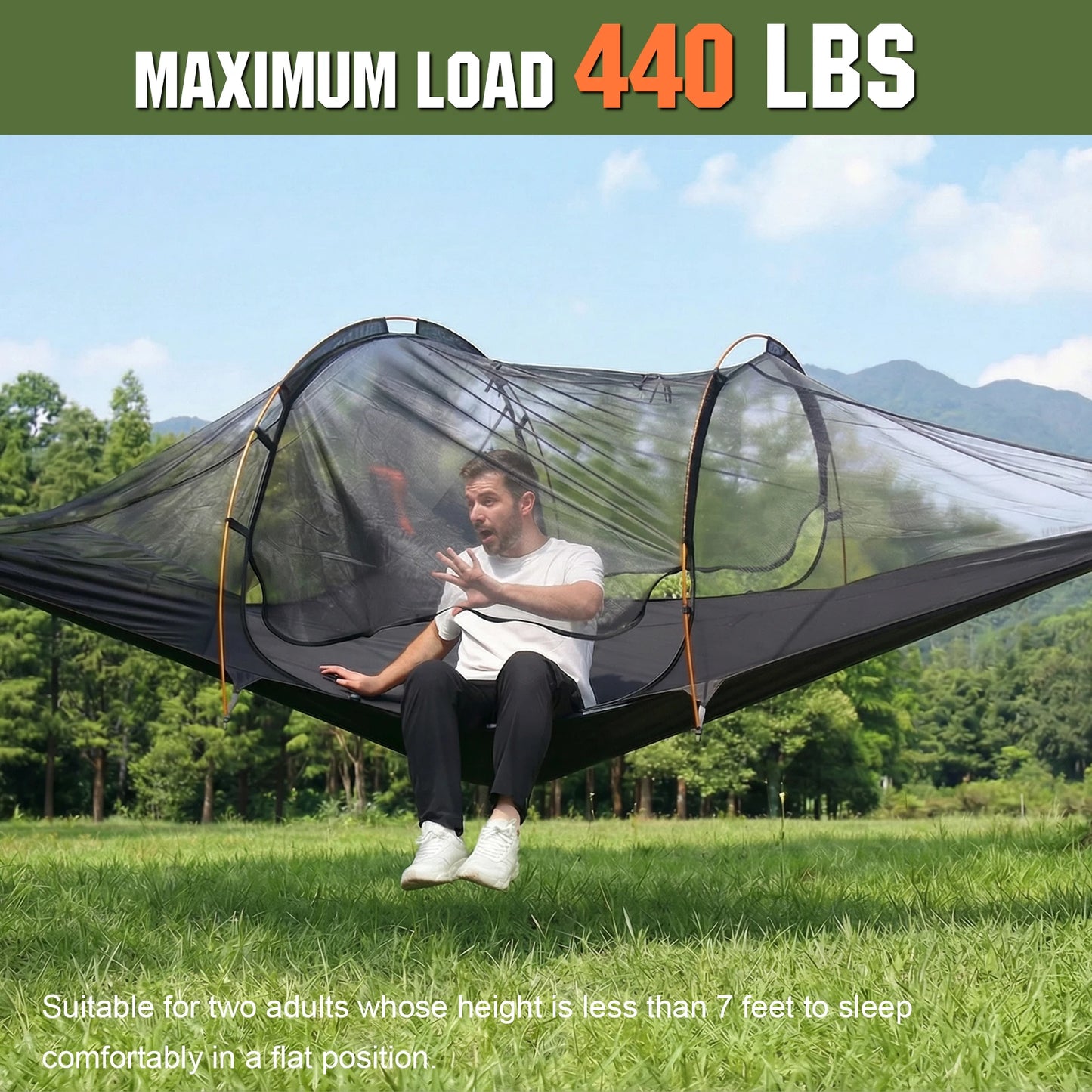 NovaSphere Outdoor Camping Hammock With Mosquito Net And Rainfly