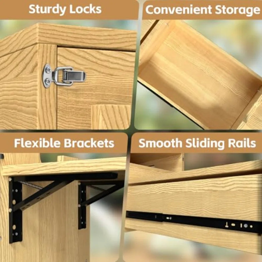 Slide Out Kitchen System Folding Camping Table With Drawer SUV Camp Kitchen