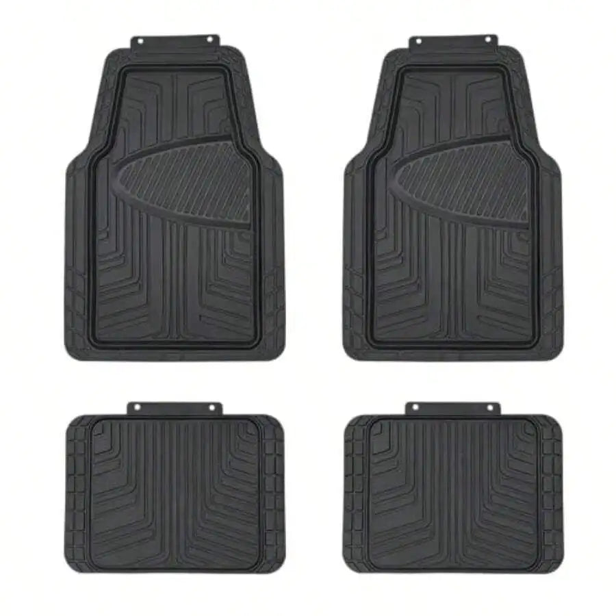 All-Season Anti-Slip Rubber Car Floor Mats Universal Fit