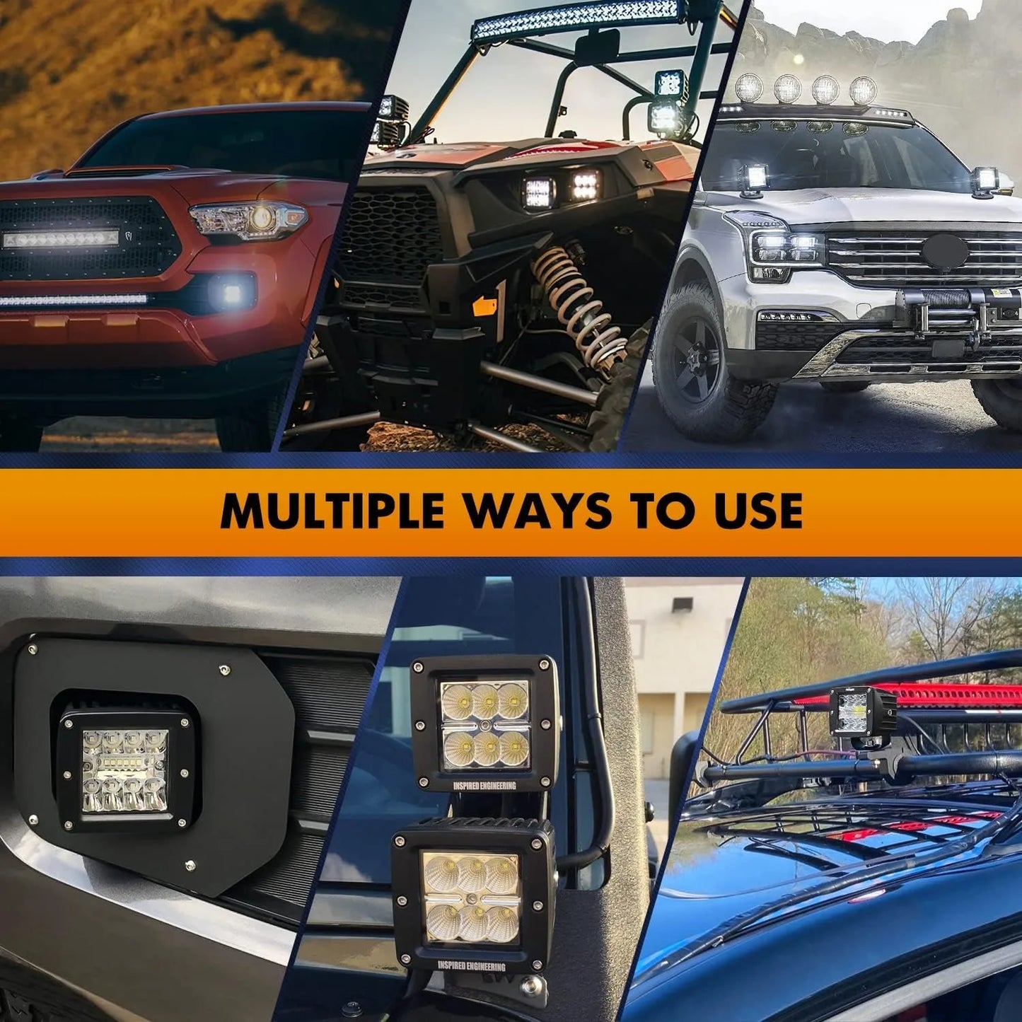 Nilight LED Pods 42W Driving Lights Spot Flood Offroad