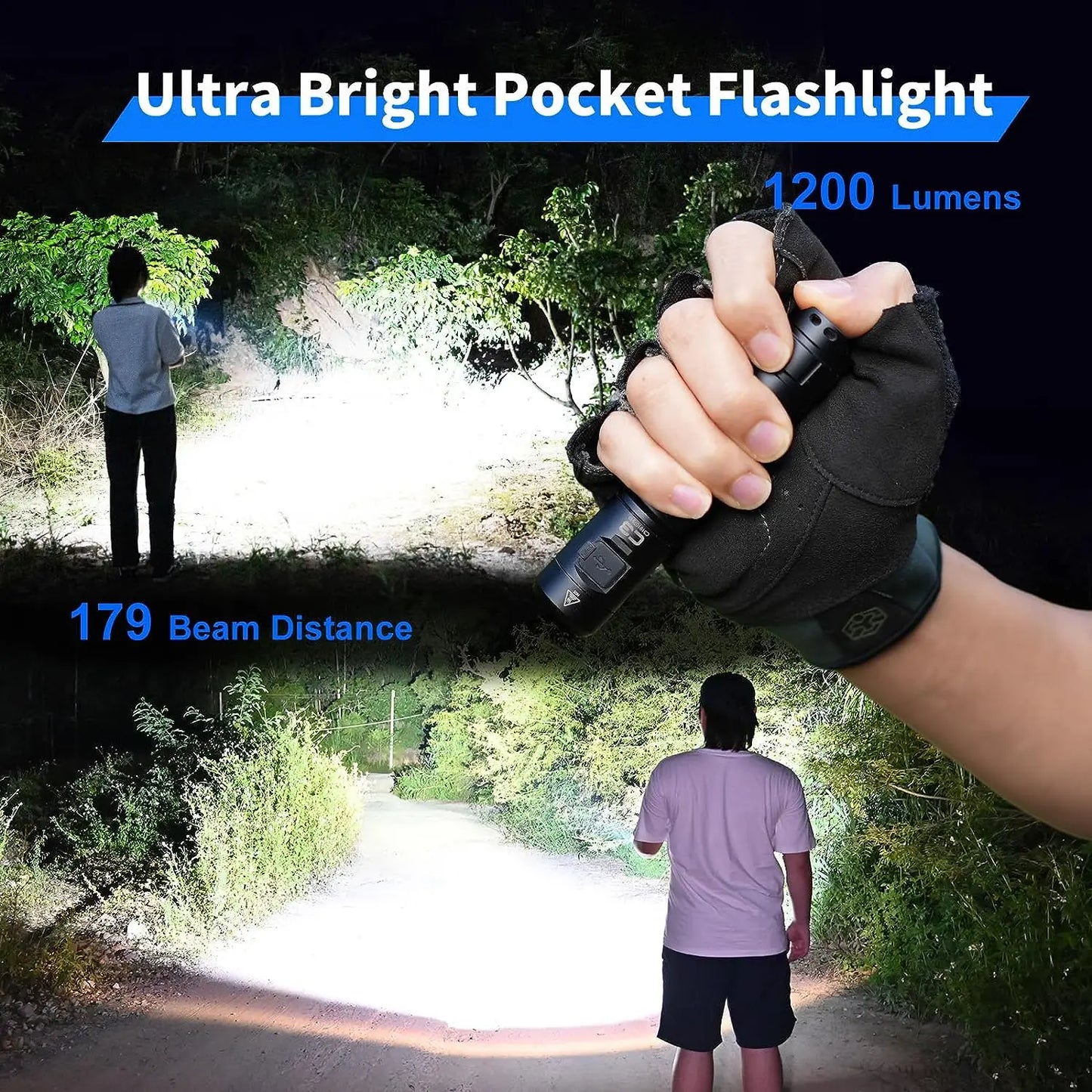 WUBEN C3 1200 Lumen IP68 Waterproof LED Tactical Flashlight