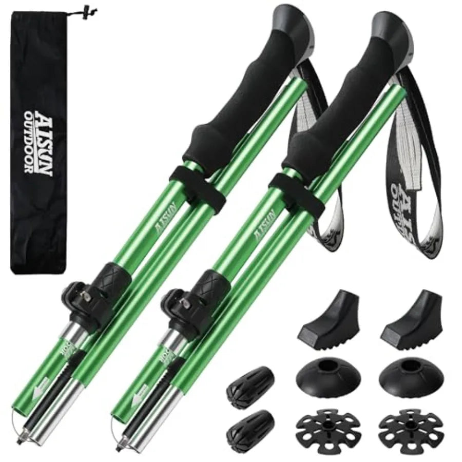 Lightweight Adjustable Trekking Poles Aluminum Collapsible For Women