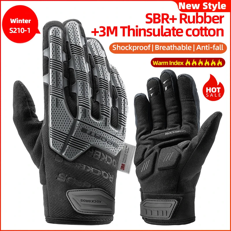 ROCKBROS Cycling Gloves Tactical Gel Pad Shockproof Full Finger
