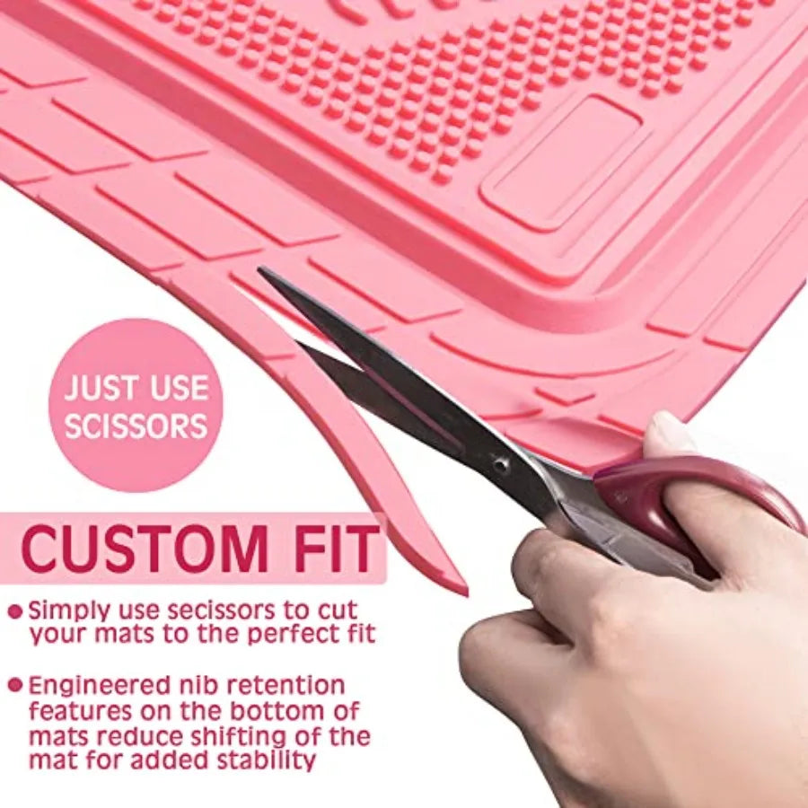 Heavy Duty Rubber Floor Mats 4Piece Trim to Fit Vehicles