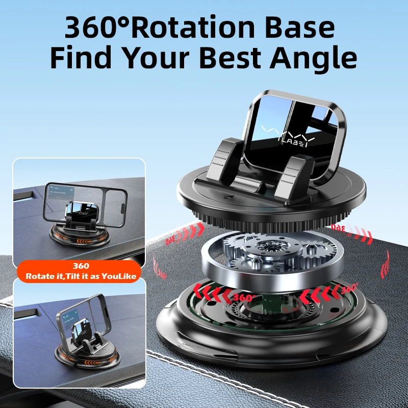 Vyvylabs 360 Degree Rotatable Gravity Auto Lock Car Phone Mount