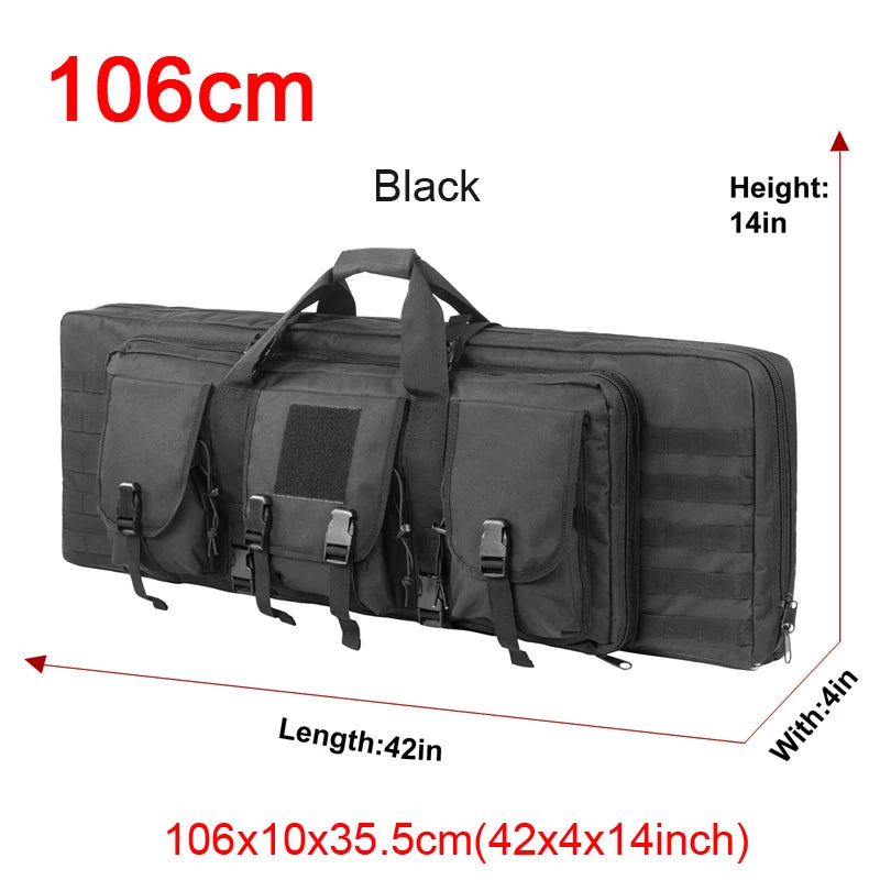 LQARMY Tactical Double Rifle Case Molle Bag for Airsoft