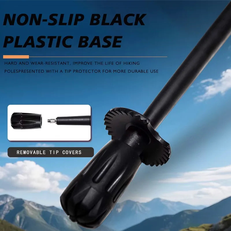 OKHEALING CN Carbon Fiber Foldable Trekking Poles 110g Ultra Light
