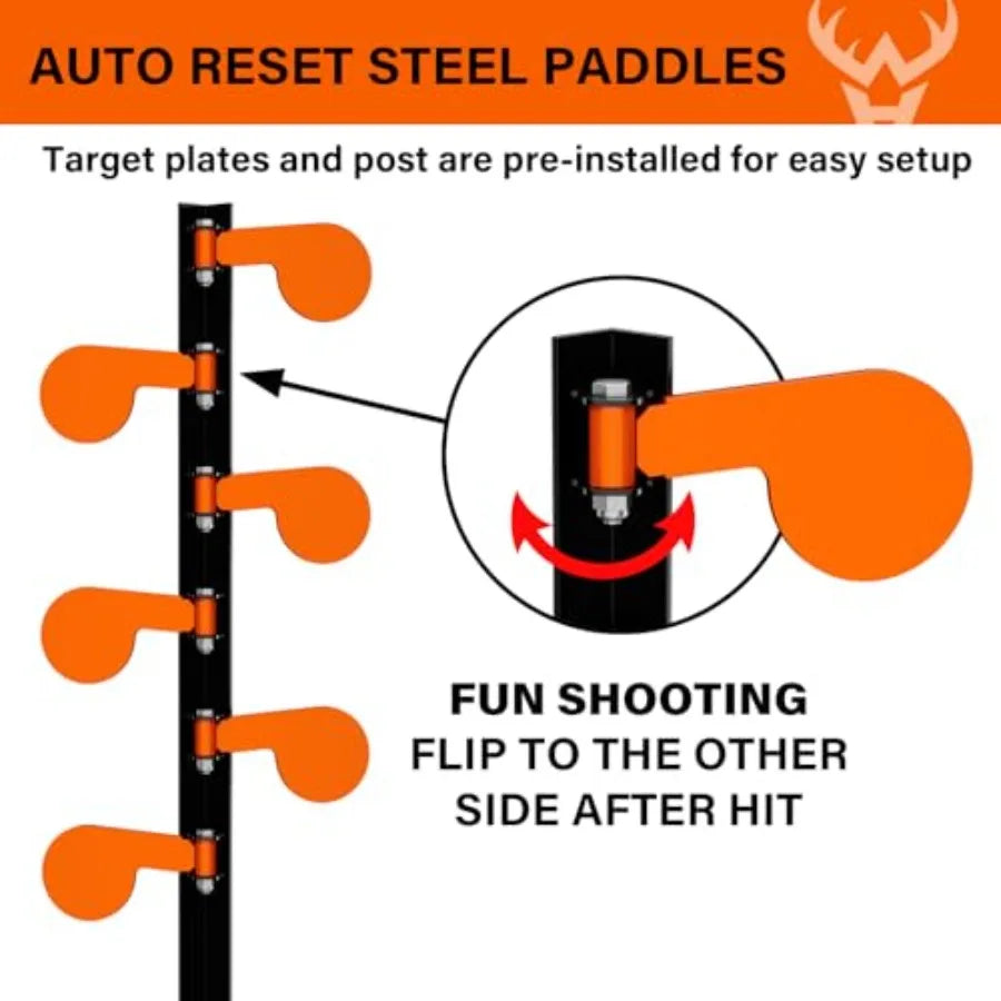 AR500 Dueling Tree Target Kit With Paddles And Adjustable Stand