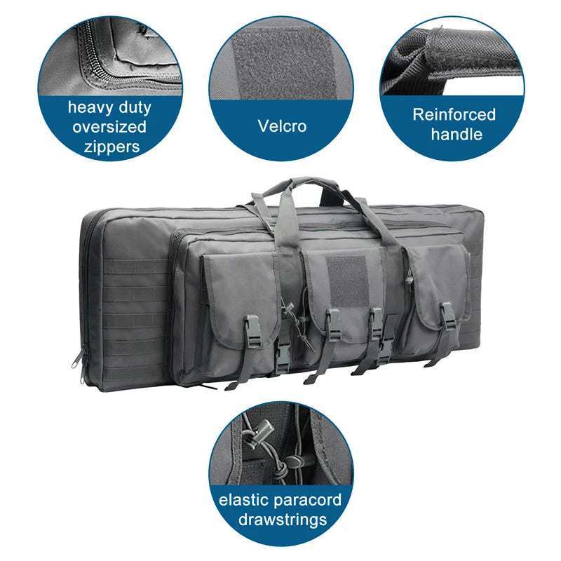 LQARMY Tactical Double Rifle Case Molle Bag for Airsoft