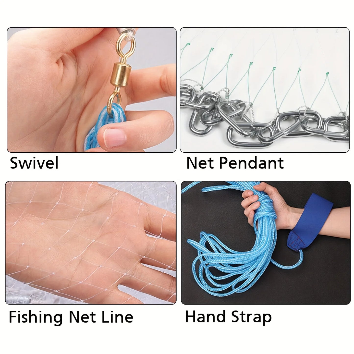 NGT Extra Large Saltwater Cast Net With Steel Chain Sinker