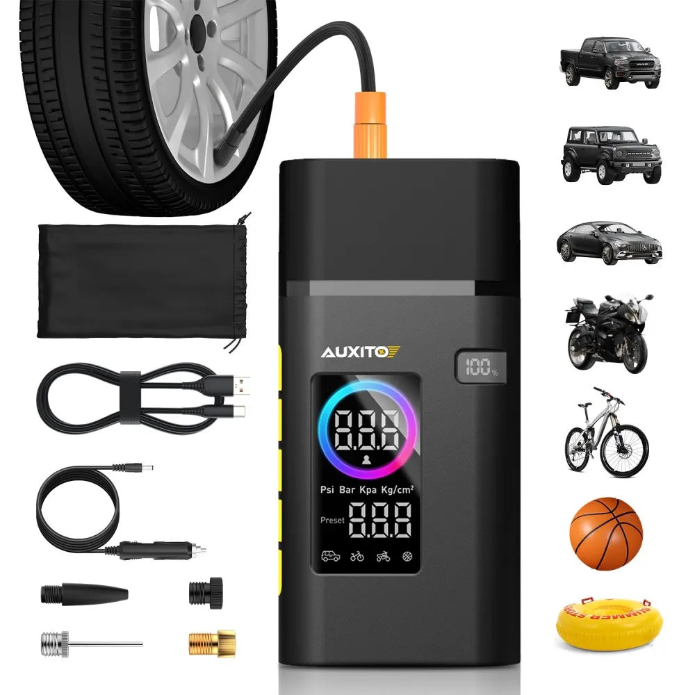 AUXITO Portable Tire Inflator Pump 150 PSI Battery Powered