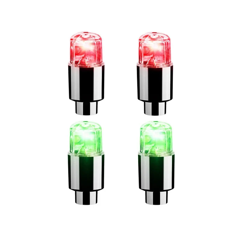 Durable Tire Valve Cap Lights For Cars Motorcycles Bicycles