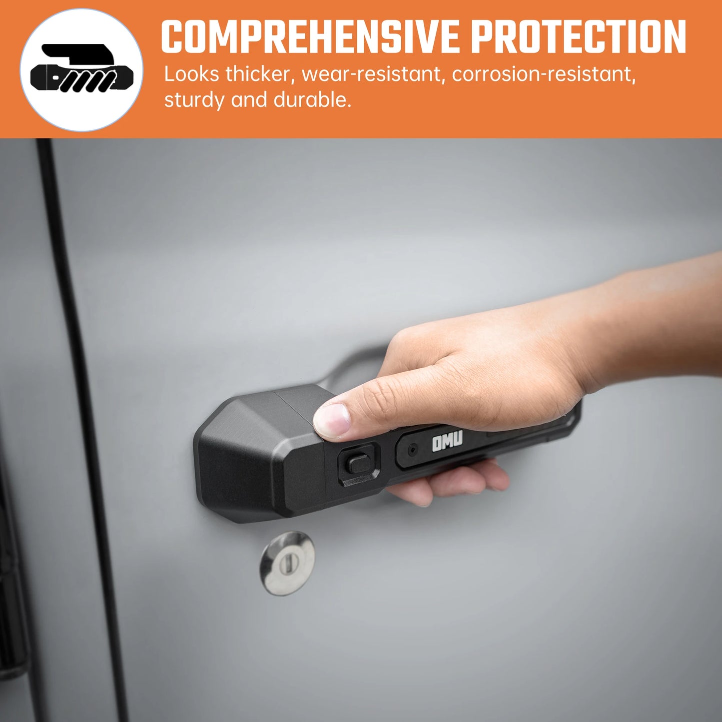 OMU Genesis Aluminum Door Handle Covers For Jeep Gladiator JT