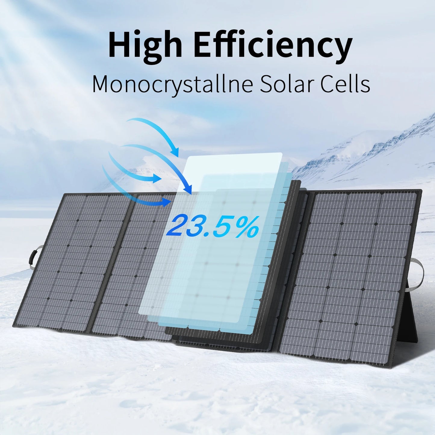 MHPOWOS 400W Portable Foldable Solar Panel Power Backup For Outdoor Activities