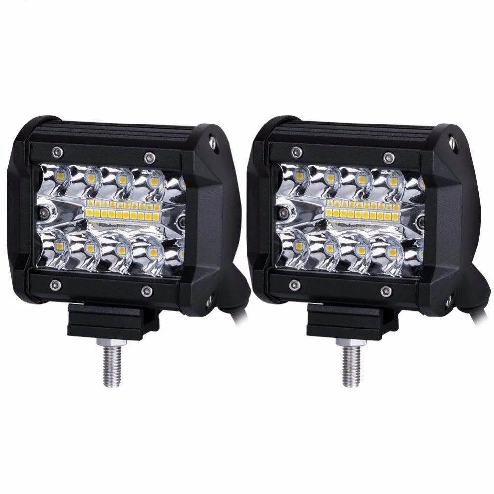 60W Offroad Work Light Bar With Universal Hitch Mount Bracket