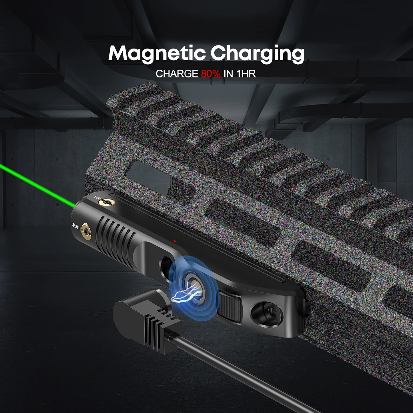 Magnetic Charging Laser Sight For Rifle Windage Elevation Adjustment