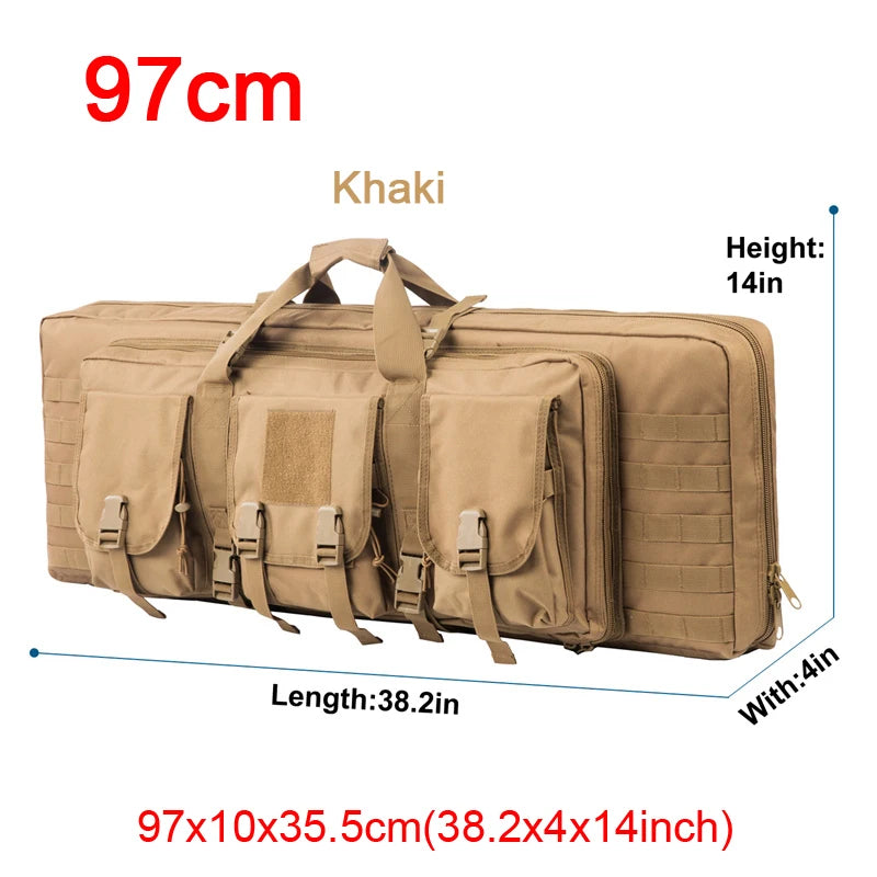 LQARMY Tactical Double Rifle Case Molle Bag for Airsoft