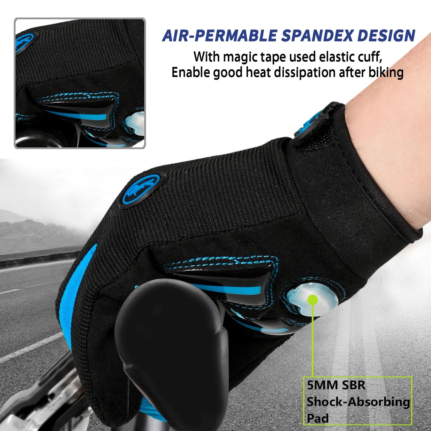 Racing Motocross Cycling Gloves Breathable Non Slip Touch Screen MTB Road Bike