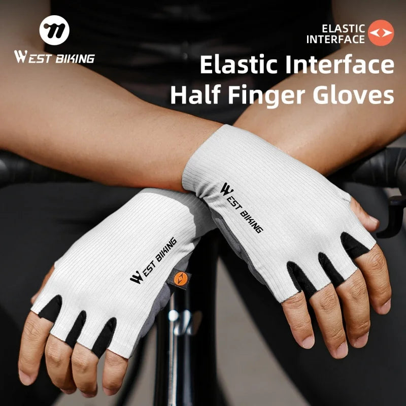 West Biking Aero Cycling Gloves Elastic Interface Ultra Palm Shock Absorbing
