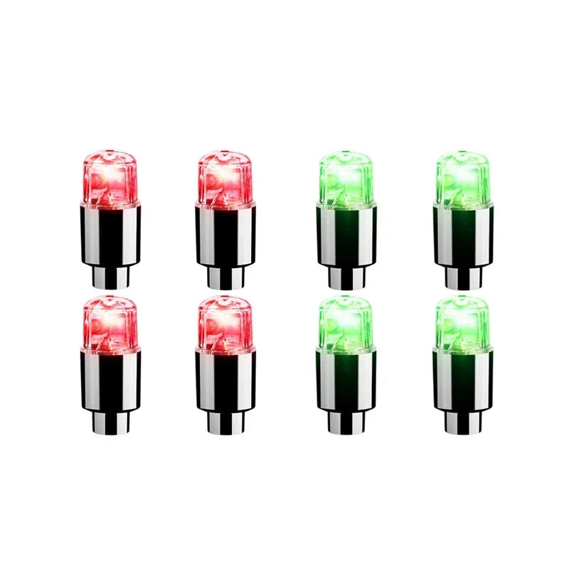 Durable Tire Valve Cap Lights For Cars Motorcycles Bicycles