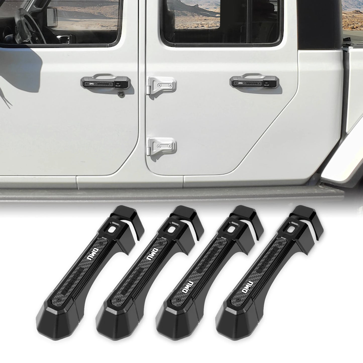 OMU Genesis Aluminum Door Handle Covers For Jeep Gladiator JT