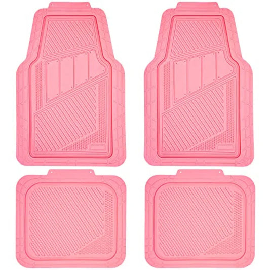 Heavy Duty Rubber Floor Mats 4Piece Trim to Fit Vehicles