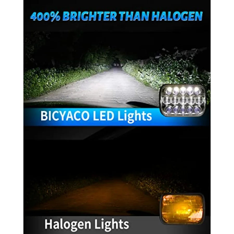 110W LED Headlights Sealed Beam Projector for Jeep Wrangler YJ