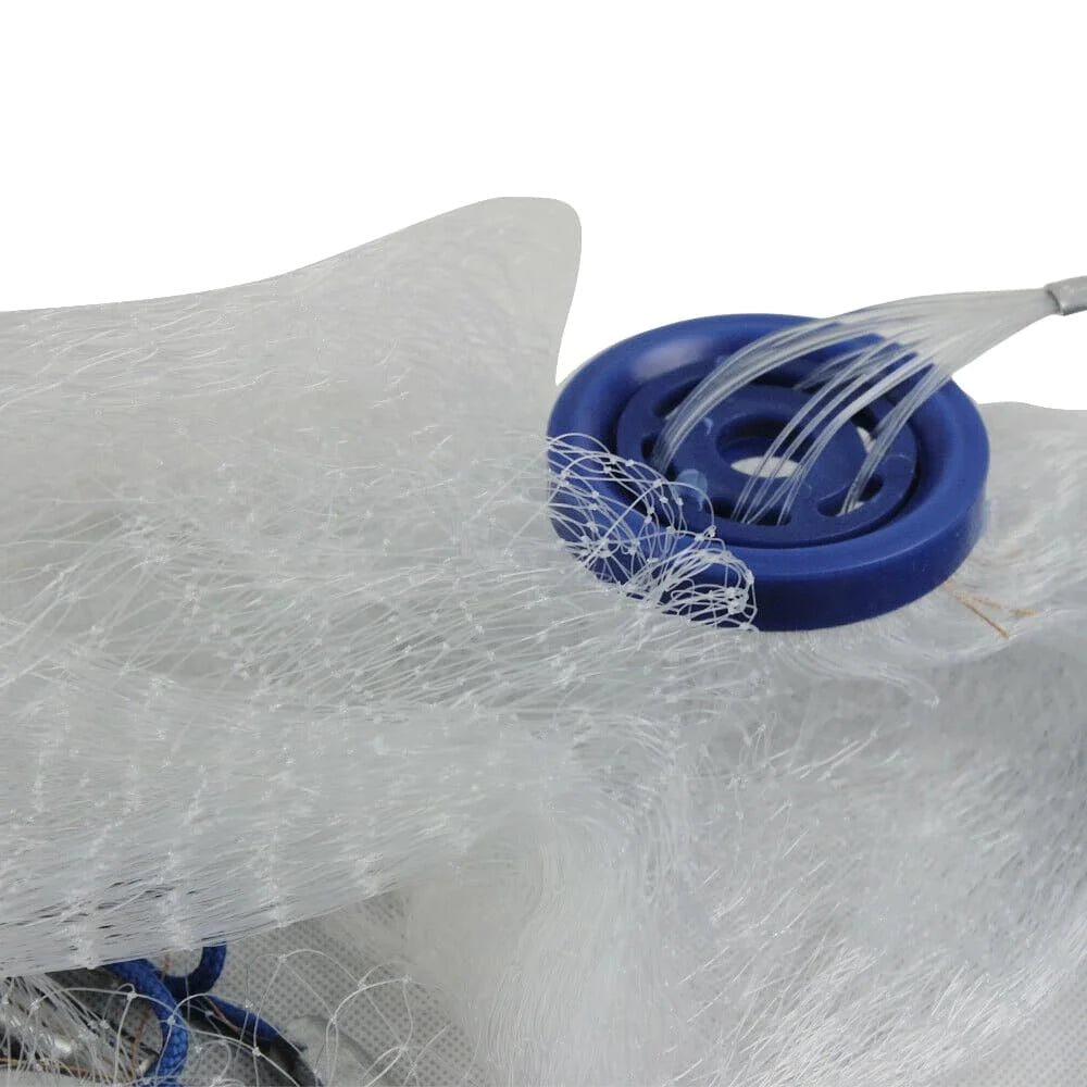 Bymaocar Nylon Monofilament Cast Net With Steel Copper Sinker