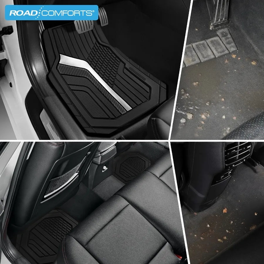 Heavy Duty Car Floor Mats Rubber Non Slip Universal Fit