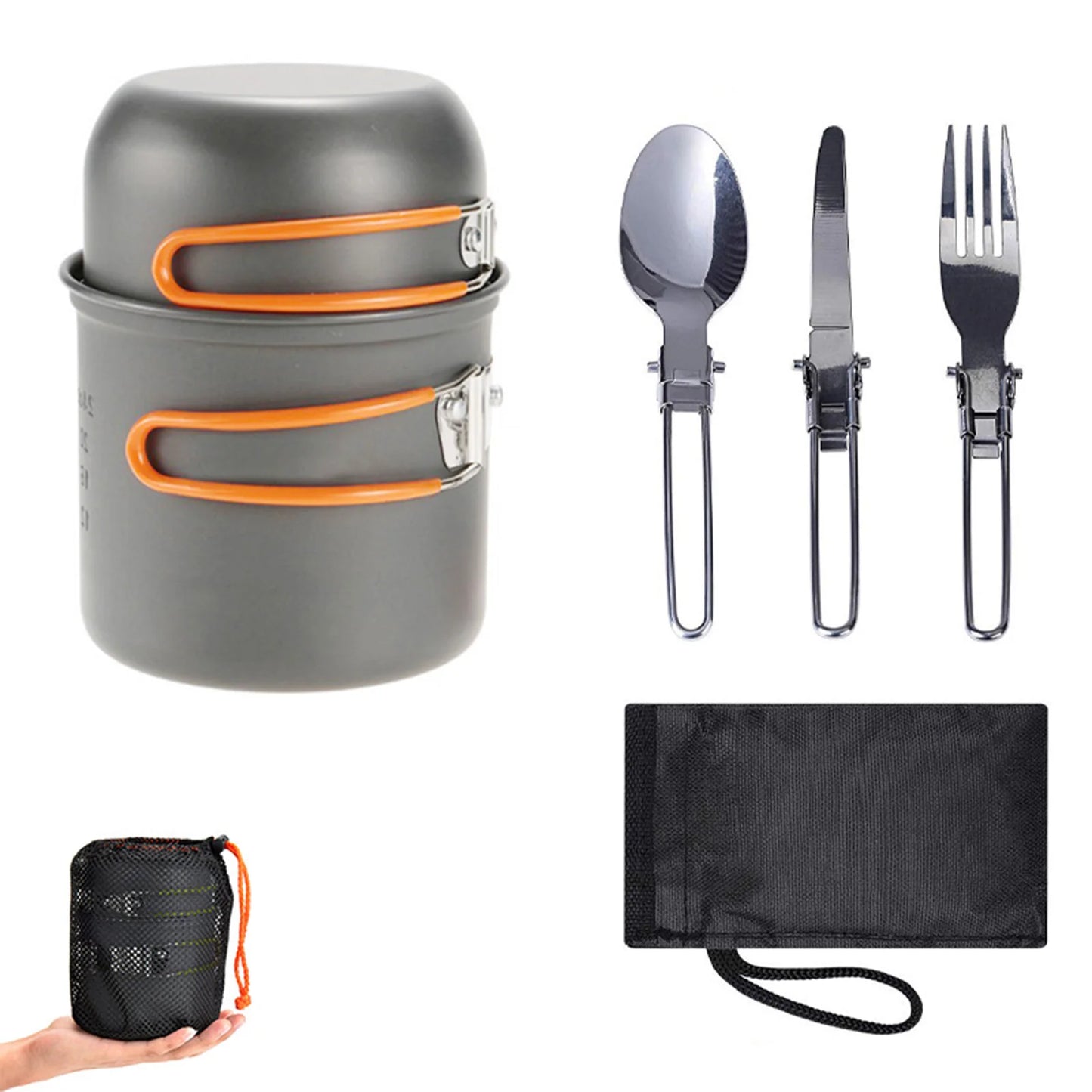 ACRDDKH Portable Camping Cookware Set With Utensils