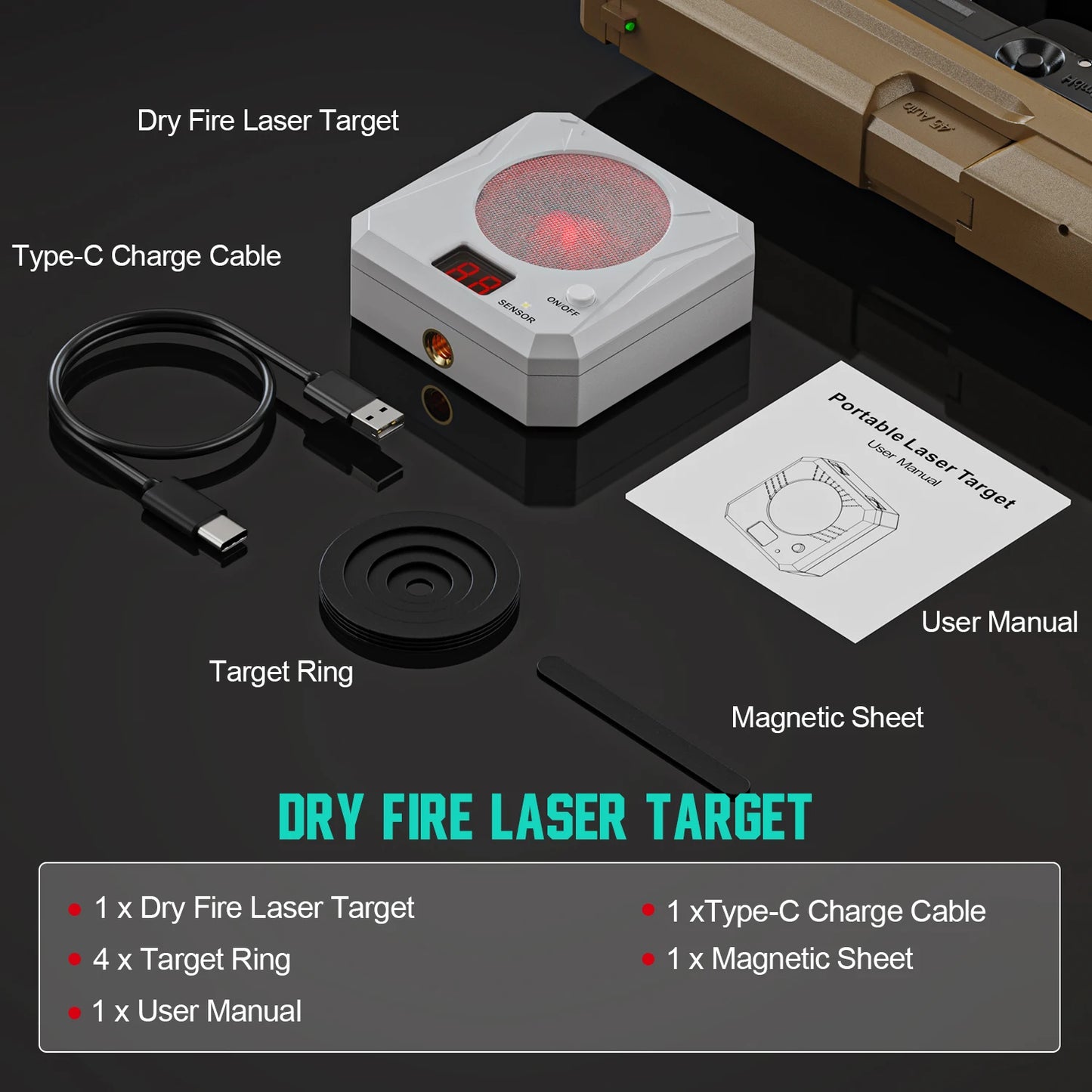 Laser Training Kit Voice Activated Target With Adjustable Sensitivity