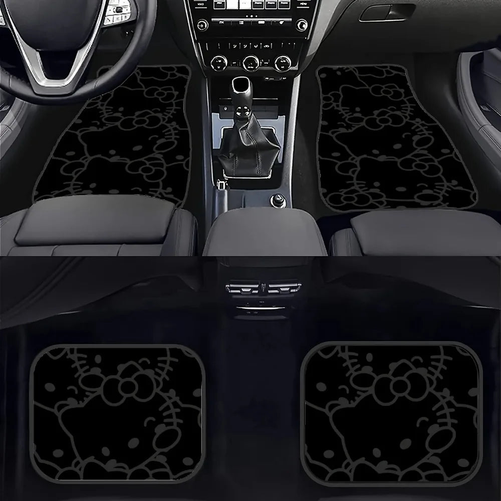 Hello Kitty Car Floor Mat Set Universal Fit Non Slip Polyester
