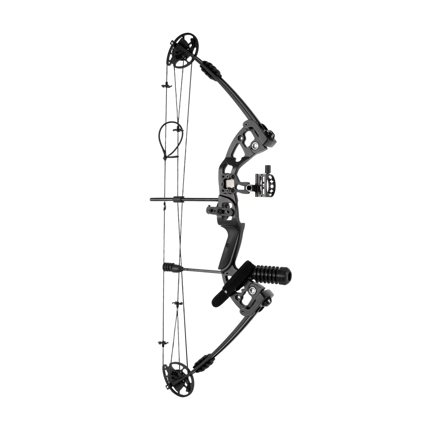 Compound Bow 30-55 Lbs Adjustable Draw Weight 3 Pin Sight 12 Arrows Archery Set