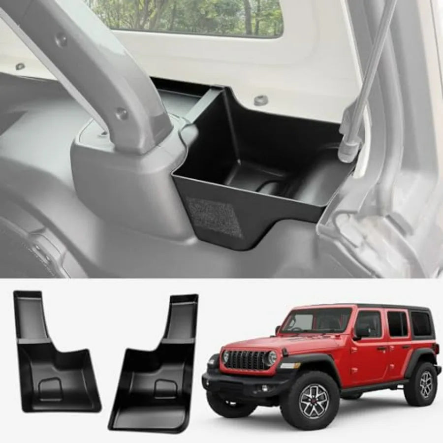 Jeep Wrangler JL JLU 4XE Trunk Side Storage Bin Organizer