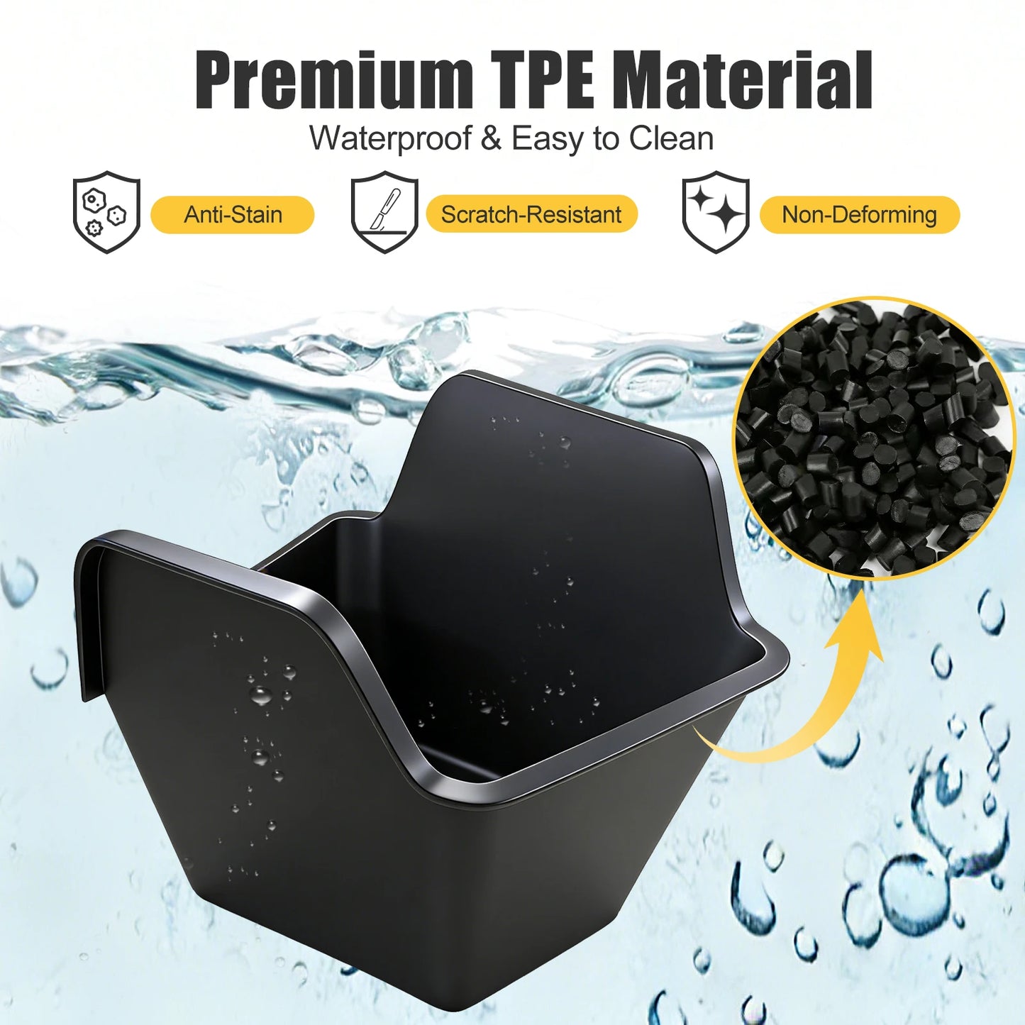 Tesla Model Y Trunk Side Storage Bins 3-Piece TPE Organizer