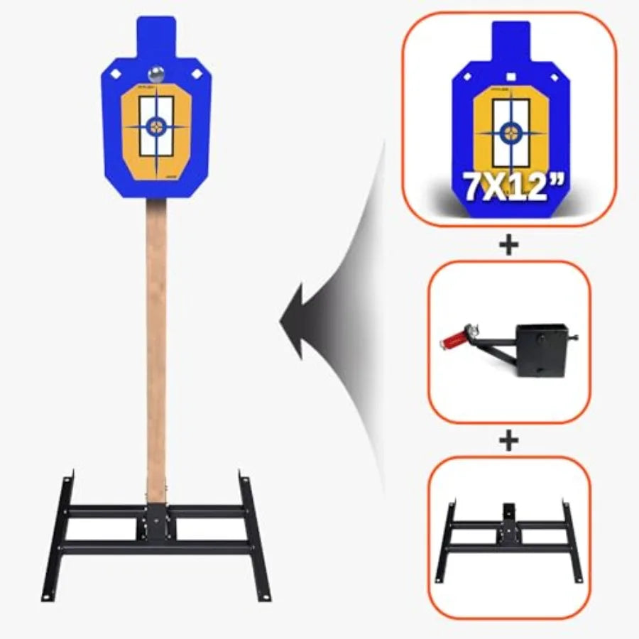 AR500 Steel Target Stand System for Precision Shooting Targets