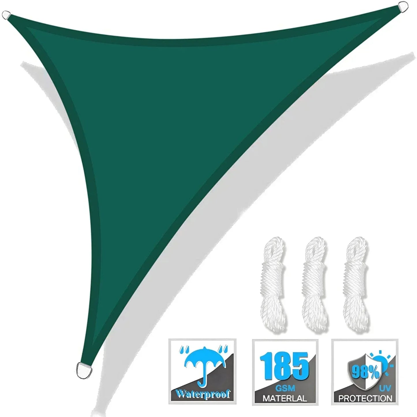 Triangle Sun Shade Sail Canopy UV Block Sunshade For Patio