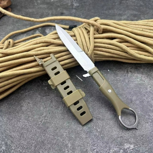 NONEDIY Fixed Blade Knife 8Cr13Mov High Hardness Outdoor Camping Fishing