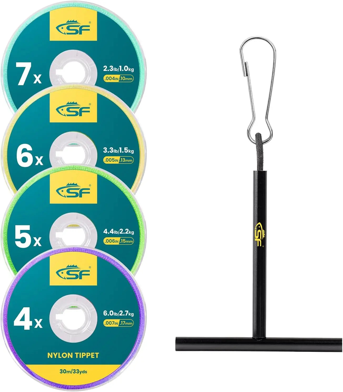 Clear Nylon Fly Tippet Line With Holder For Trout Fishing