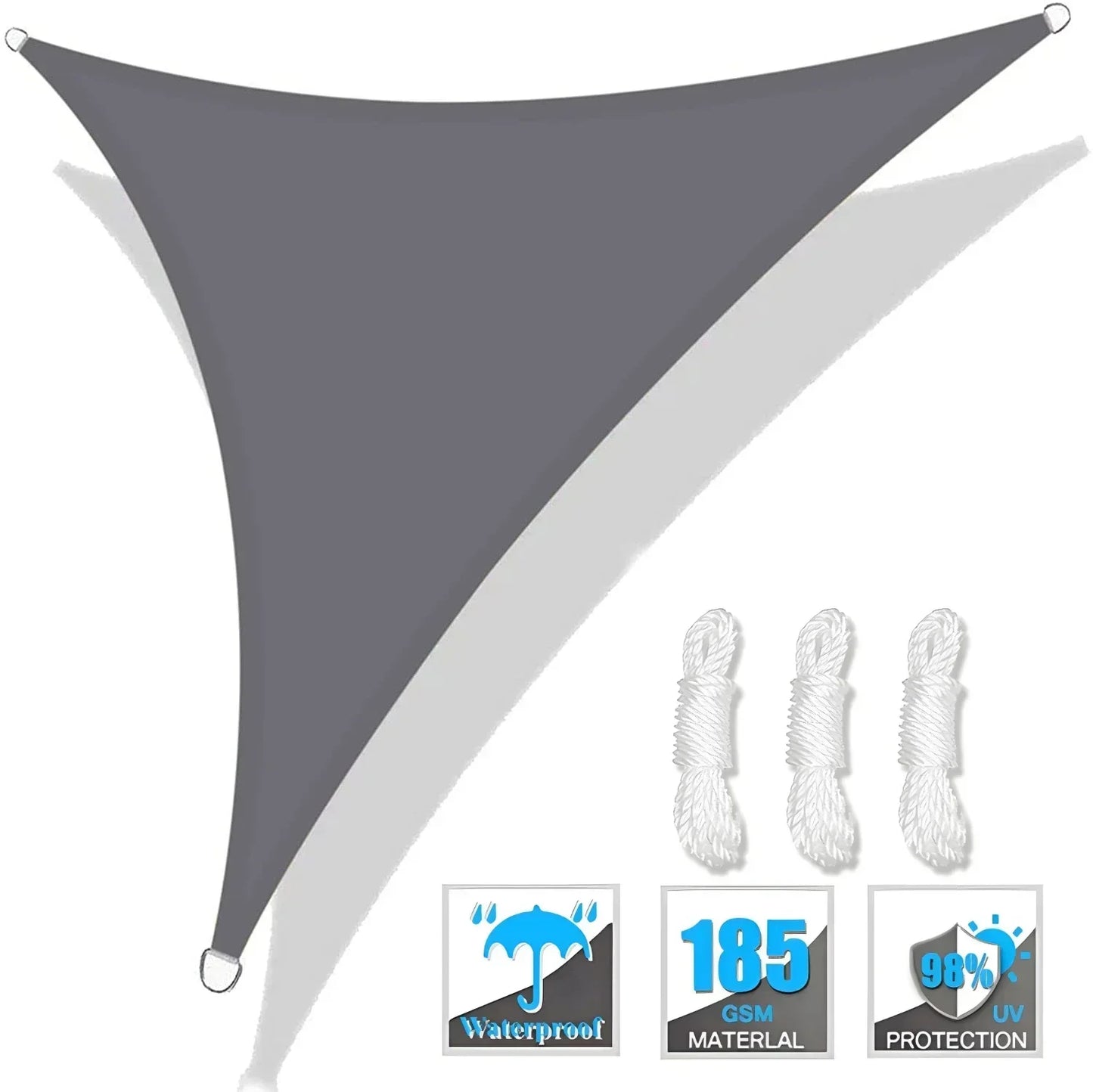 Triangle Sun Shade Sail Canopy UV Block Sunshade For Patio