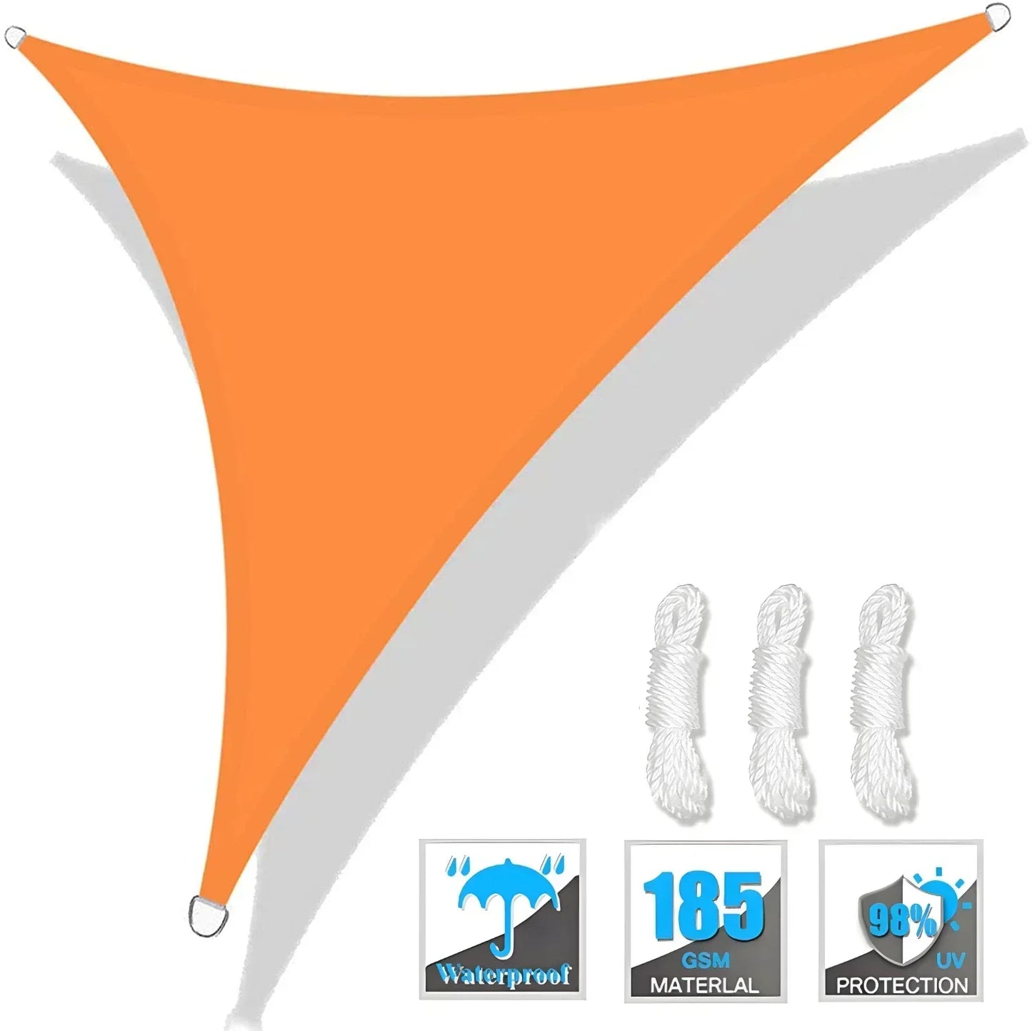 Triangle Sun Shade Sail Canopy UV Block Sunshade For Patio