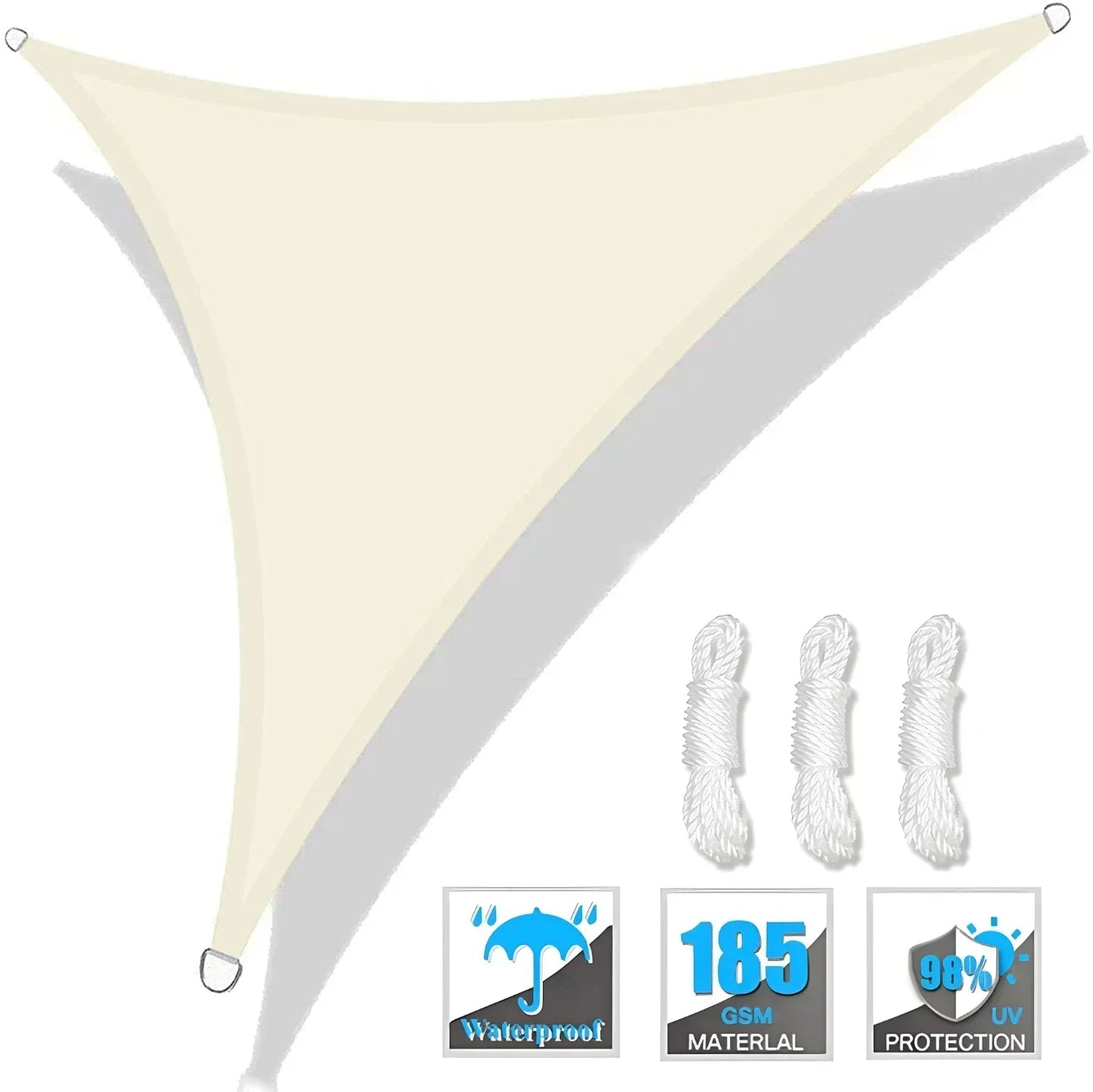 Triangle Sun Shade Sail Canopy UV Block Sunshade For Patio