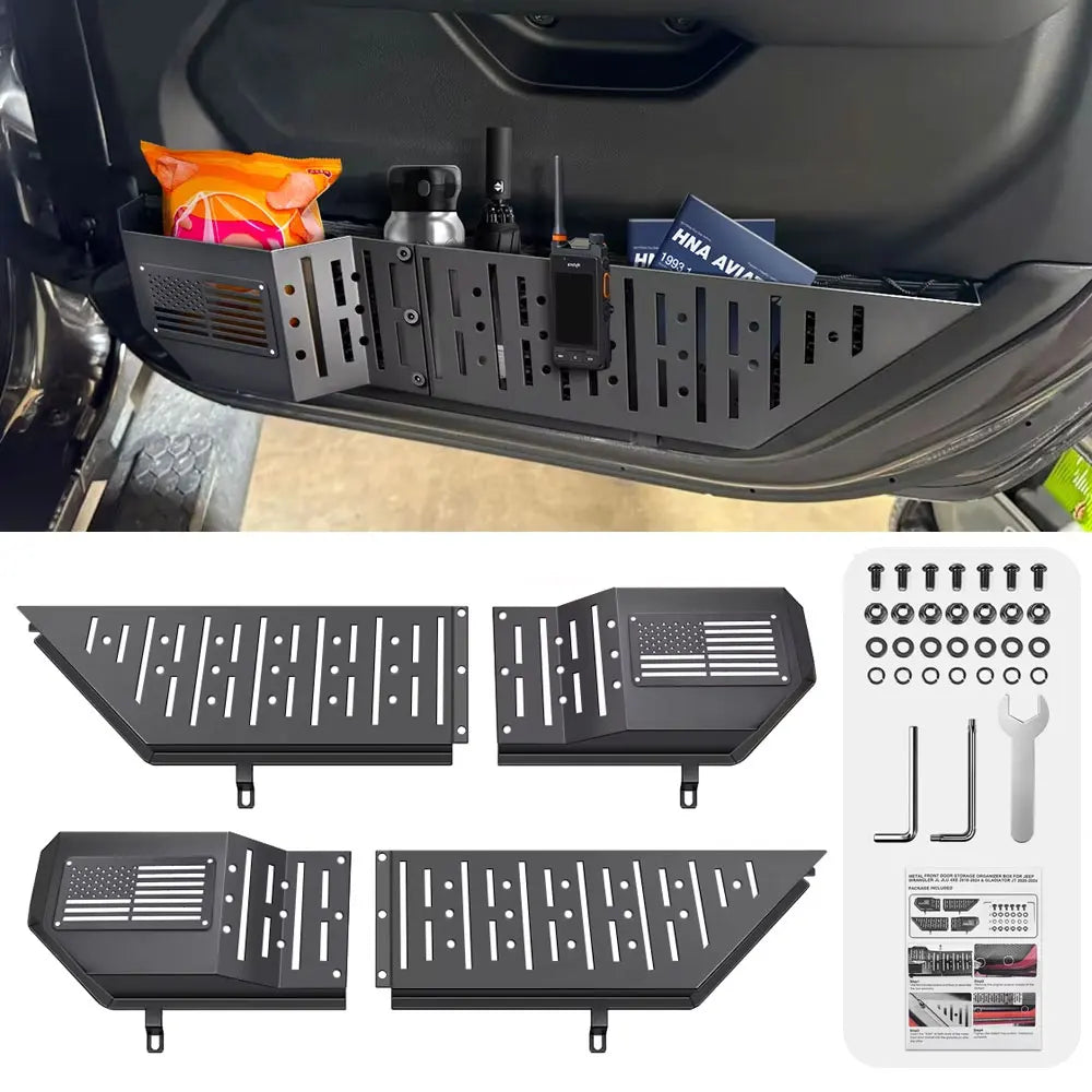GZJJMY Metal Front Door Storage Box For Wrangler JL JLU