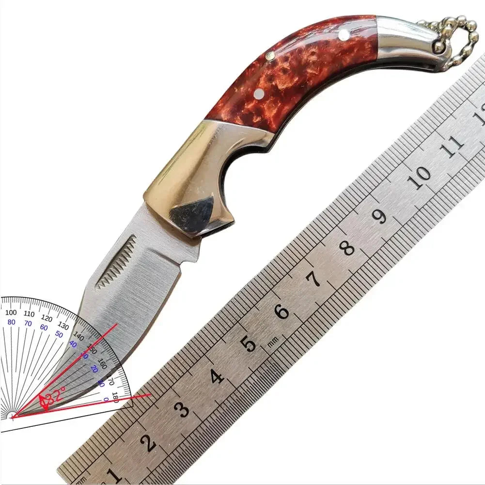 Doom Blade Mini Folding Knife Stainless Steel Pocket Keychain
