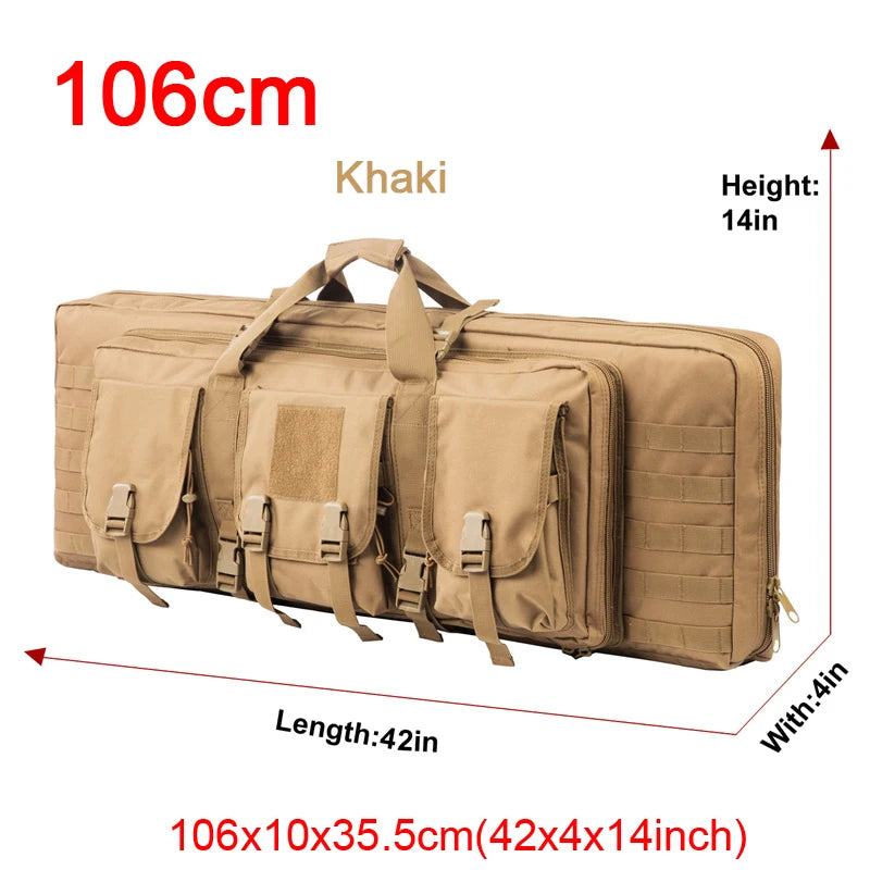LQARMY Tactical Double Rifle Case Molle Bag for Airsoft
