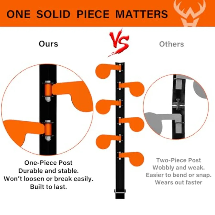 AR500 Dueling Tree Target Kit With Paddles And Adjustable Stand