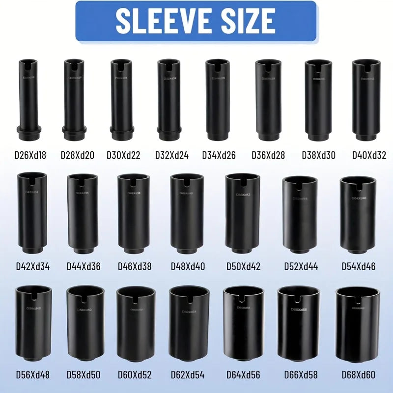Hydraulic Bushing Puller And Installer Kit For Trucks And Vehicles