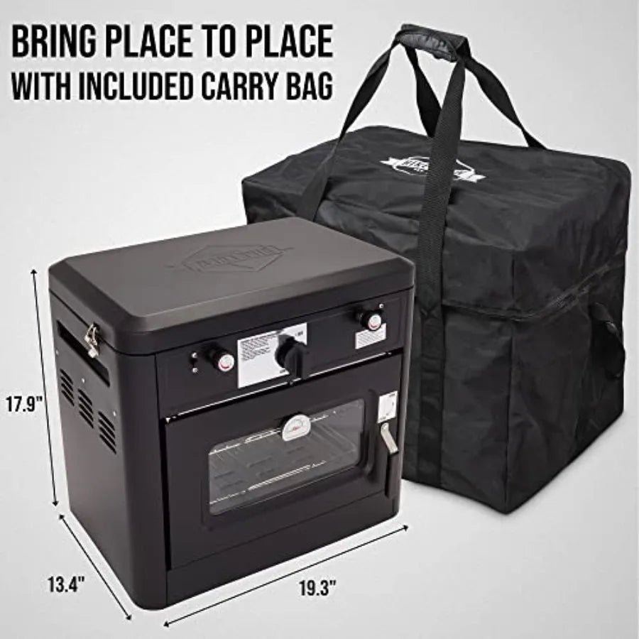 OLOEY Gas Camping Oven With Carry Bag Two Burner Stove